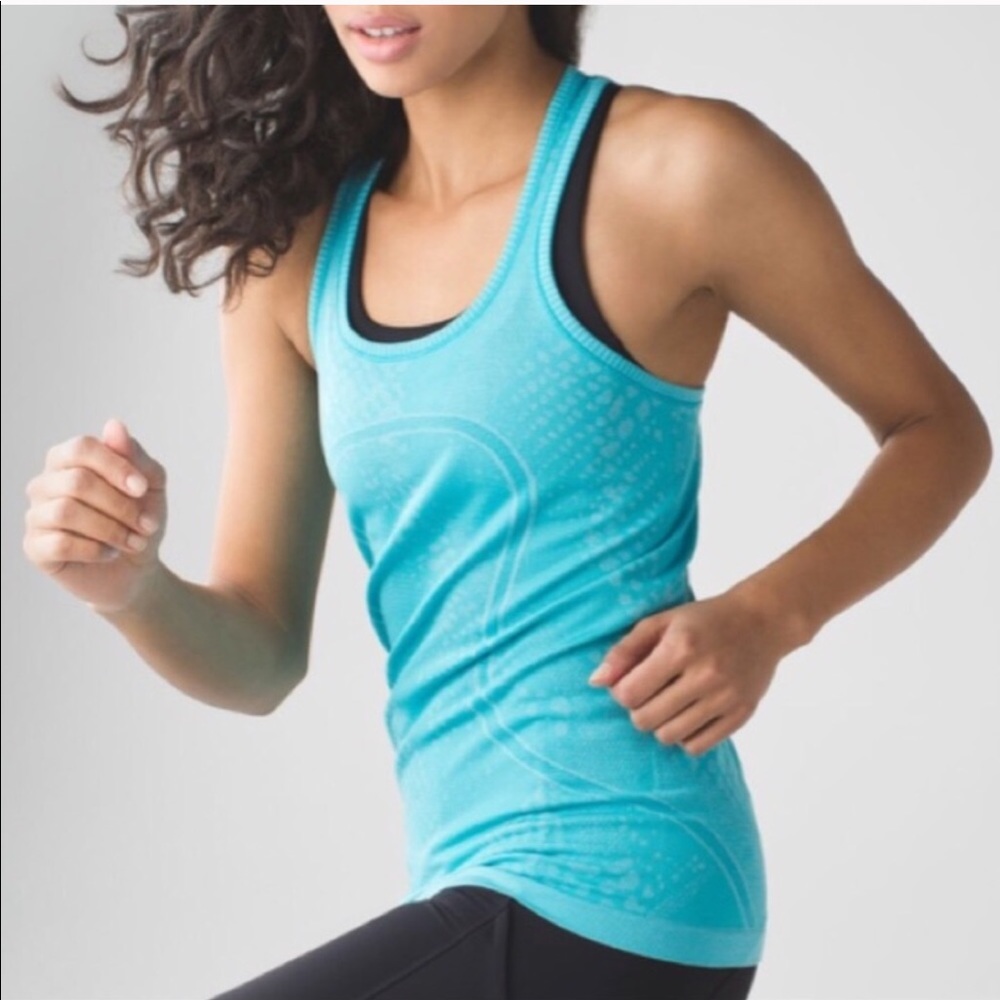LULULEMON | Blue swiftly racer back tank